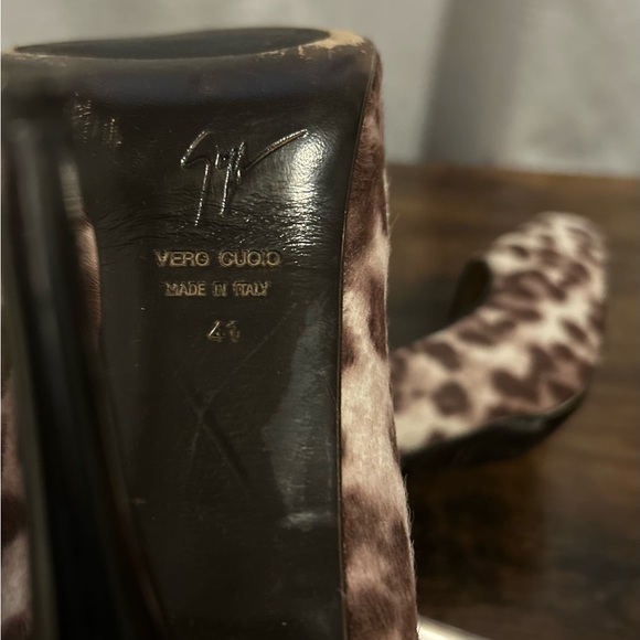 🐆 Giuseppe Zanotti Calf Hair Pumps Size 11 IT 41 Leopard fur MSRP $775ish - Picture 9 of 9